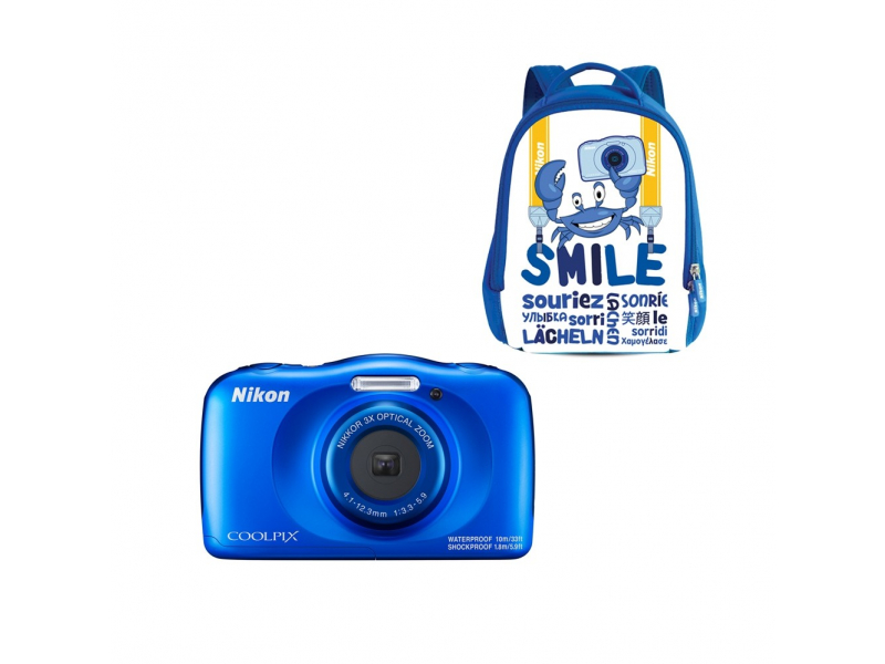 NIKON CoolPix W150 kék (SMILE hátizsákkal)