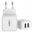 ANSMANN Home Charger HC212 USB töltő (2xUSB 2400 mA, 12W, fehér)