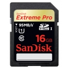 SD-HC Extreme Pro (R/W: 95/90 MB/s) 16 GB Class 10 UHS-1