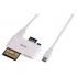 114836 USB 3.0 Superspeed Slim multi kártyaolvasó, fehér