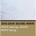 derítõlap pro, zig-zag ezüst+fehér / fehér