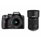 K-70 fekete + HD DA 18-50mm WR + HD DA 55-300mm PLM