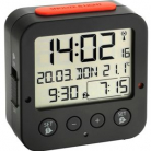 60.2528.01 Bingo black Digital RC Alarm Clock w. Temper