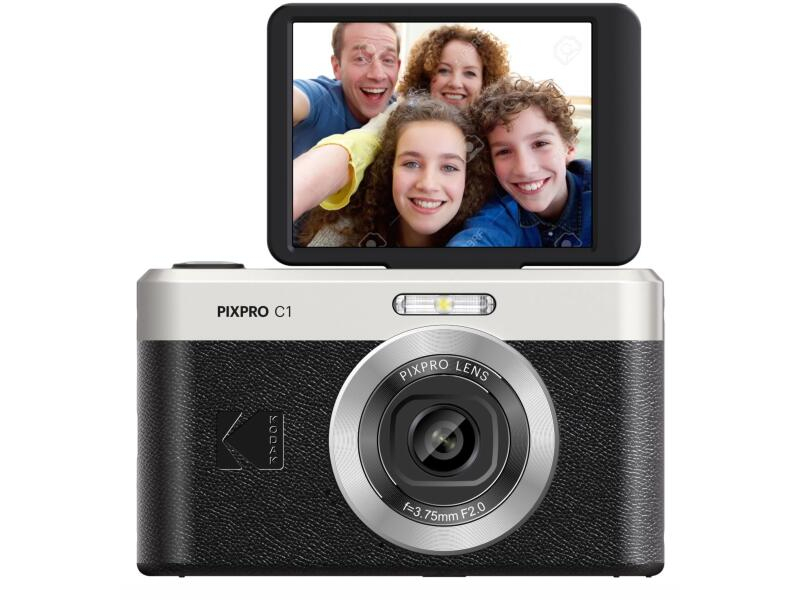 Pixpro C1 kompakt digit fényképezőgép, kihajtható kijelző, fekete Pixpro C1 kompakt digit fényképezőgép, kihajtható kijelző, fekete